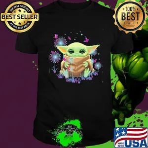 Baby Yoda Hug Dandelion Flower shirt