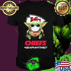 Baby yoda hug Kansas City Chiefs quarantined mask covid-19 shirt