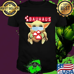 Baby Yoda mask hug Bauhaus shirt