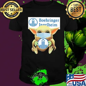 Baby Yoda mask hug Boehringer Ingelheim shirt