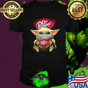 Baby Yoda mask hug Dr Pepper est.1885 shirt
