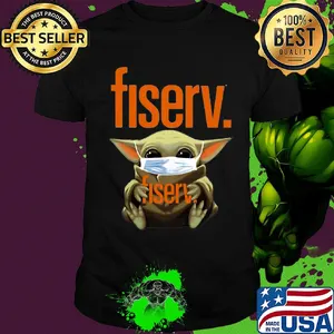 Baby Yoda mask hug Fiserv shirt