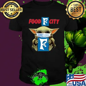 Baby Yoda Mask hug Food City shirt