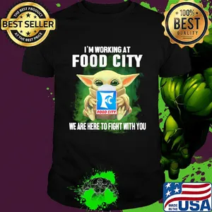 Baby Yoda mask hug I'm working at Food City we are here to fight with you shirt