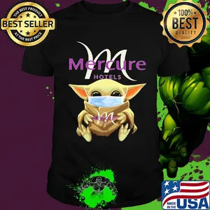 Baby Yoda mask hug Mercure Hotels shirt