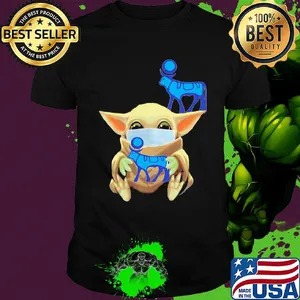 Baby Yoda mask hug Novo Nordisk shirt
