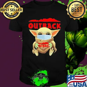 Baby Yoda mask hug Outback shirt