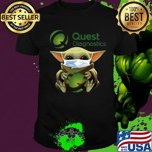 Baby Yoda mask hug Quest Diagnostics shirt
