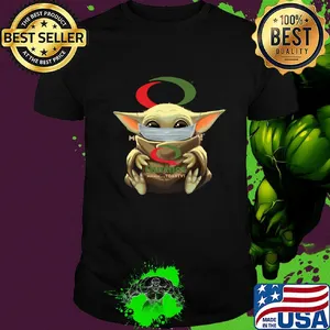 Baby Yoda mask hug Quiznos MMM...Toasty shirt