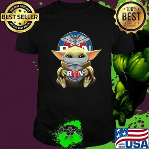 Baby Yoda mask hug Rin Registered nurse shirt