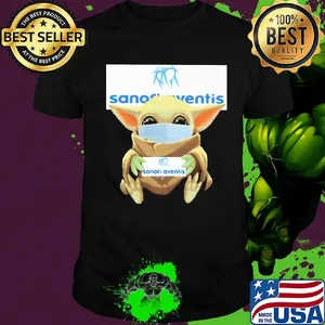 Baby Yoda mask hug Sanofi Aventis shirt