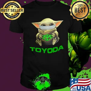Baby yoda mask hug toyoda logo shirt