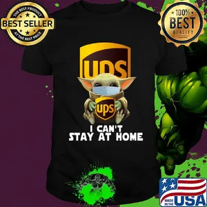Baby Yoda mask hug Ups I can't stay at home shirt