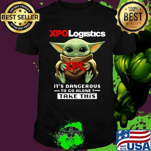 Baby Yoda mask hug XPO Logistics it's dangerous to go alone take this shirt