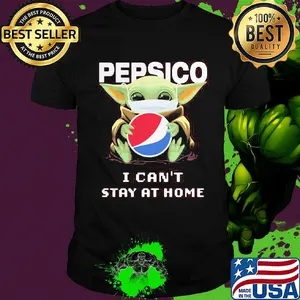 Baby Yoda mask Pepsico I can't stay at home shirt