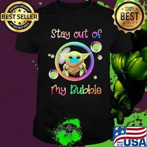 Baby yoda wear mask stay out of my bubble coronavirus shirt