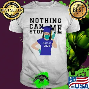 Black girl graduating nothing can stop me class of 2020 mask covid-19 shirt