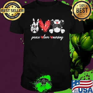 Diamond Peace love nursing Mickey mouse shirt
