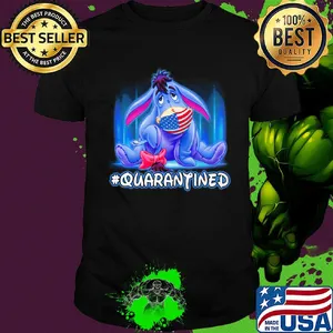 Eeyore quarantined American flag mask Disney shirt