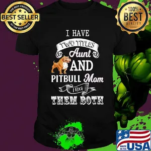 I hate two titles aunt and pitbull mom I rock them both shirt