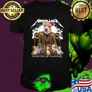 Metallic American Pit Bull Terrier Master of puppies shirt