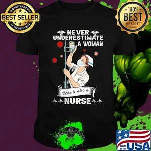 Never underestimate a woman who is also a nurse mask shirt