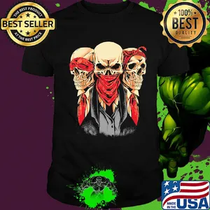 No see no listen no speak skull shirt