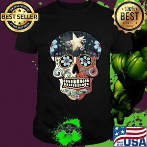 Official texas sugar skull star shirt