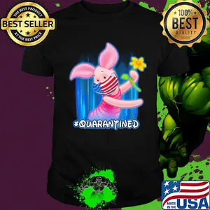 Piglet quarantined American flag mask Disney shirt