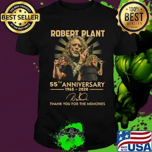 Robert plant 53th anniversary 1965-2020 signature thank you for the memories shirt
