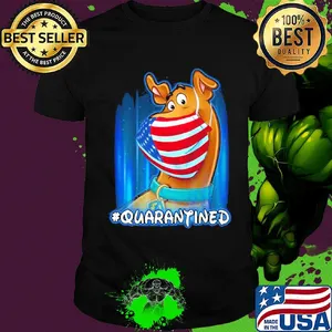 Scooby doo quarantined American flag mask Disney shirt