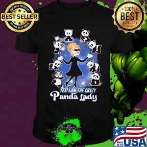 She Yes I am the crazy panda lady shirt