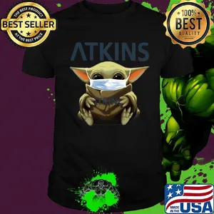 Star wars baby yoda hug atkins mask covid-19 shirt