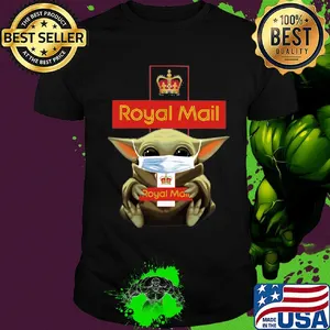 Star wars baby yoda hug royal mail mask covid-19 shirt