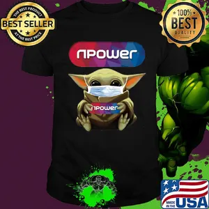 Star wars baby yoda hug rwe npower mask covid-19 shirt