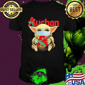 Star wars baby yoda mask hug auchan covid-19 shirt