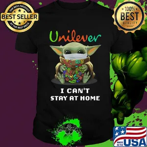 Star wars baby yoda mask hug unilever i can’t stay at home covid-19 shirt