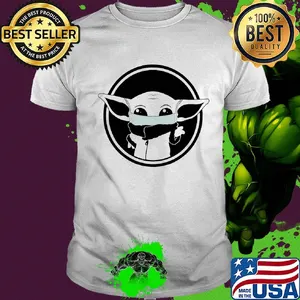 Star wars baby yoda wear mask covid-19 shirt