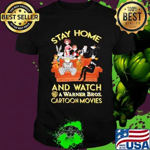 Stay home and watch a warner bros cartoon movies in sofa shirt