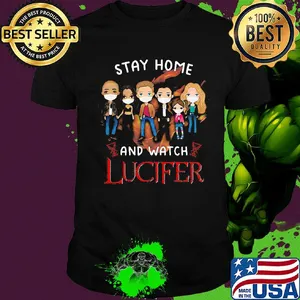 Stay home and watch lucifer characters chibi mask covid-19 shirt