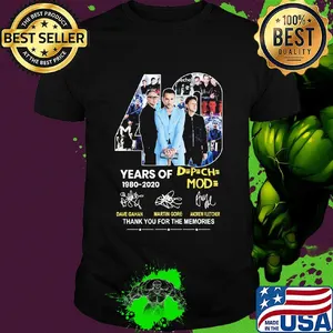 40 years of 1980 2020 depeche mode thank you for the memories signatures shirt