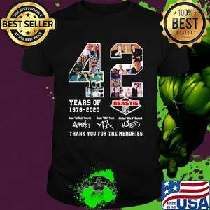 42 years of 1978 2020 beastie boys thank you for the memories signatures shirt
