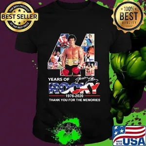 44 years of rocky 1976 2020 thank you for the memories signatures shirt