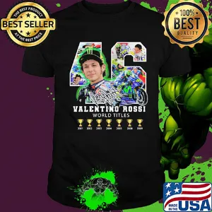 46 valentino rossi world titles champions signature shirt