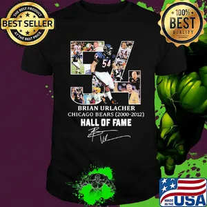 54 brian urlacher chicago bears 2000 2012 hall of fame signature shirt