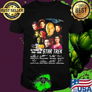 54 years of Star Trek 1966 2020 signature shirt