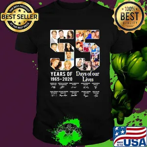 55 years of 1965 2020 days of our lives movie characters signatures shirt