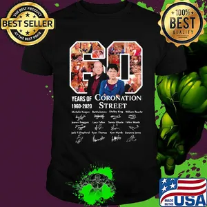60 years of 1960 2020 coronation street signatures shirt