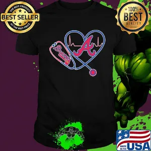 Atlanta Braves Nurse heart shirt