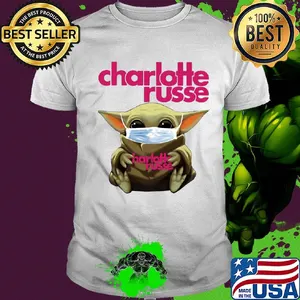 Baby Yoda face mask hug Charlotee Russe shirt